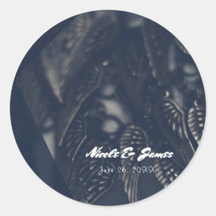 Sticker Rond Ailes d'ange sombre favori personnalisé gothique g