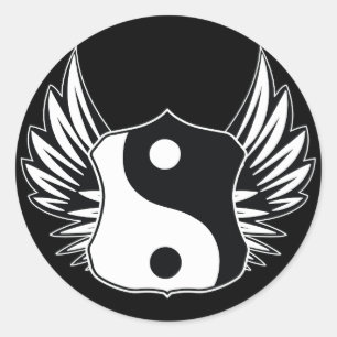 Sticker Rond Ailes de Ying Yang