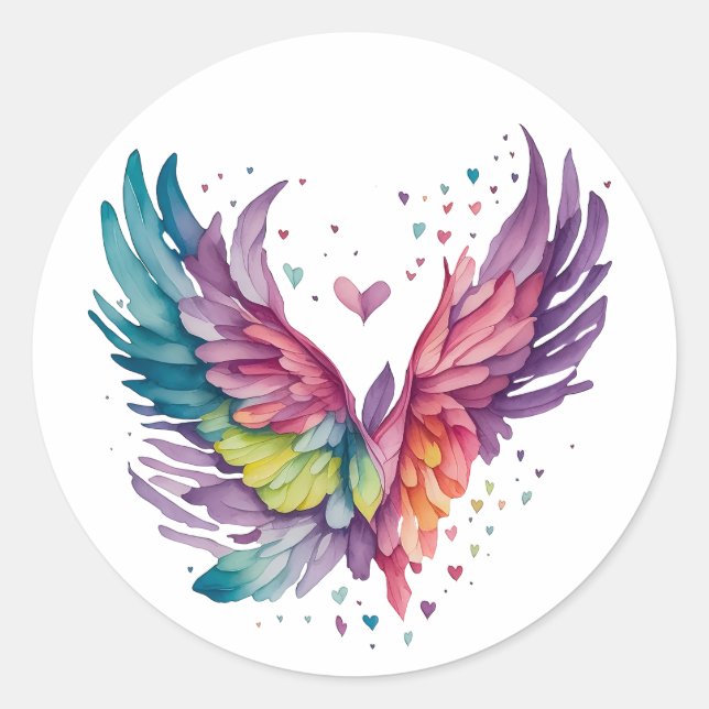 Sticker Rond Ailes d'un rêve (Devant)