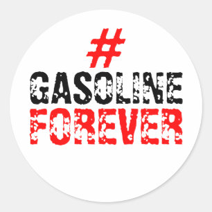 Sticker Rond Aimant de voiture Hashtag Essence Pour Toujours