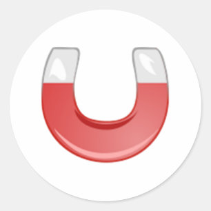 Sticker Rond Aimant en fer à cheval