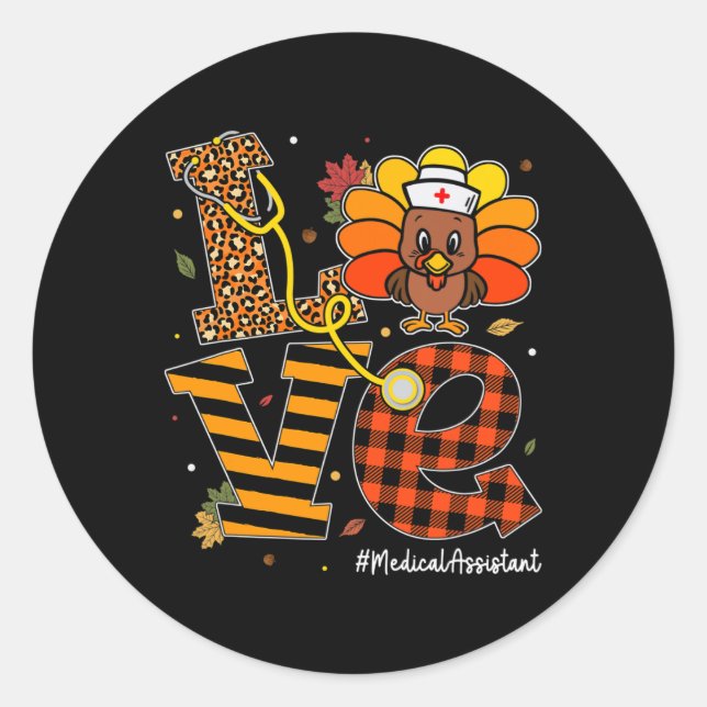 Sticker Rond Aimer Médicale Vie Chute Infirmière Turquie que (Devant)