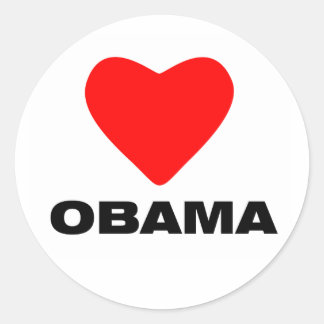 Sticker Rond Aimez Obama