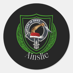 Sticker Rond Ainslie Scottish Clan Crest