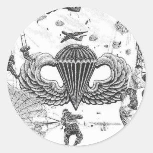 Sticker Rond Airborne Tout Le Chemin !
