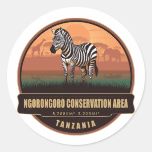 Sticker Rond Aire de conservation du Ngorongoro, Tanzanie