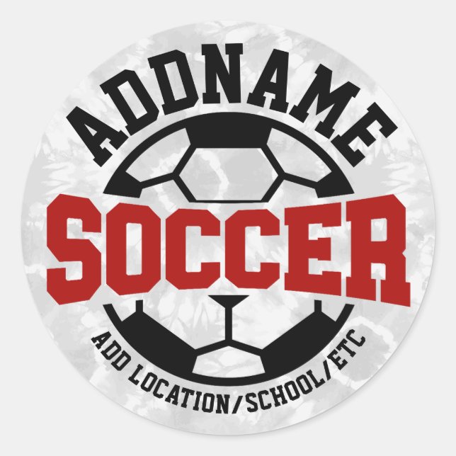 Sticker Rond AJOUT PERSONNALISÉ NOM Joueur de football Cravate- (Devant)