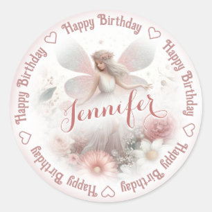 Sticker Rond Ajouter le nom Fairy Princess