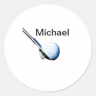 Sticker Rond Ajouter le nom texto club de golf club sports