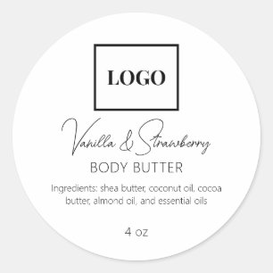 Sticker Rond Ajouter Logo Simple Elegant Beauty Industry