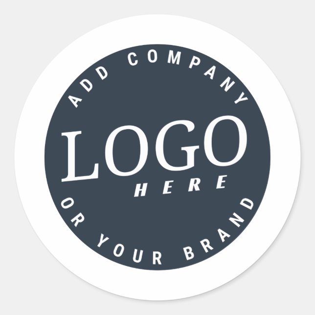 Sticker Rond Ajouter un logo d'entreprise Marque minimale (Devant)