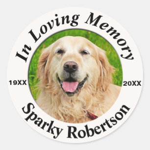Sticker Rond Ajouter un mémorial photo pour animaux