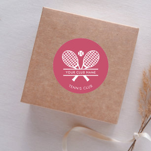 Sticker Rond Ajouter un nom de club Tennis Sports N'importe que