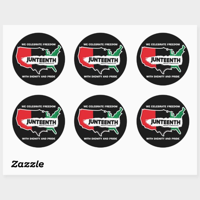 Sticker Rond Ajouter un nom Modifier le texte USA Carte Junette (Feuille)