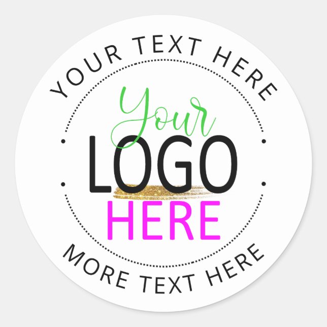 Sticker Rond Ajouter Votre Logo Créer Votre Propre Petite Entre (Devant)