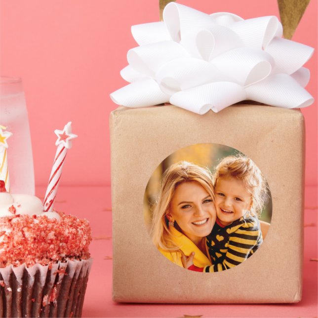 Sticker Rond Ajouter votre propre photo (Fête)