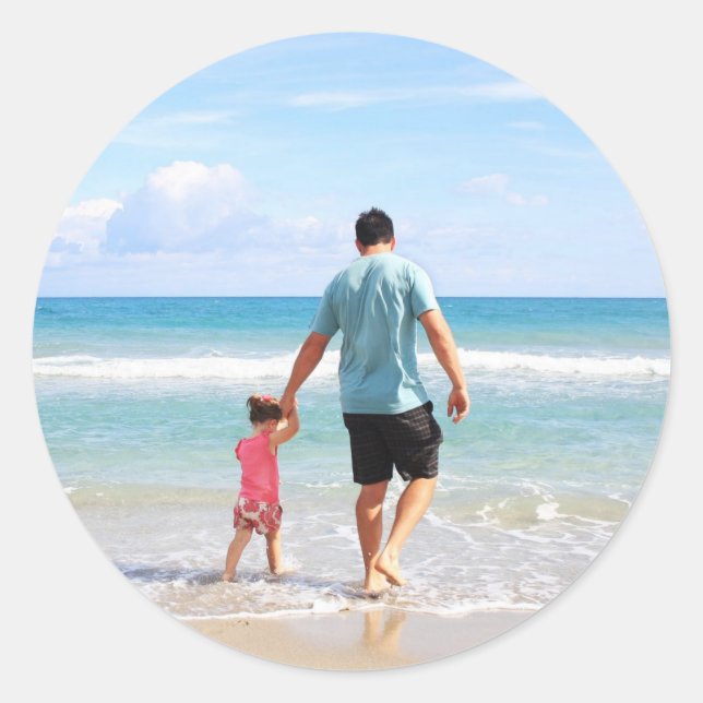 Sticker Rond Ajouter votre propre photo et/ou texte (Devant)