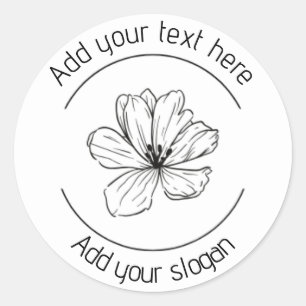 Sticker Rond Ajoutez vos détails sur ce design floral