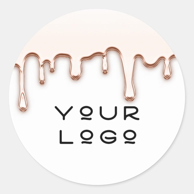 Sticker Rond Ajoutez votre logo promotionnel Rose pour petites  (Devant)
