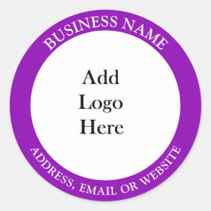 Sticker Rond Ajoutez votre logo, votre nom et votre site Web ou