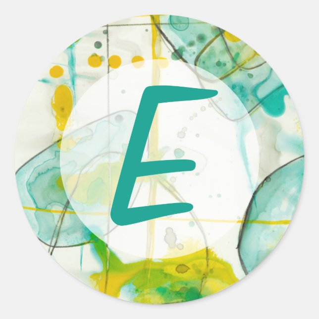 Sticker Rond Ajoutez votre nom | Splish Splash I (Devant)