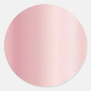Sticker Rond Ajoutez Votre Texte Élégant Modèle Rose Gold Vierg