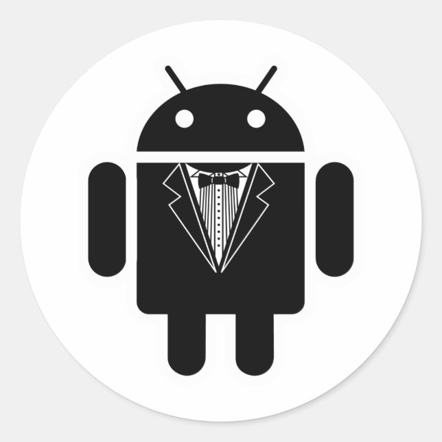 Sticker Rond Ajuster Android (Devant)