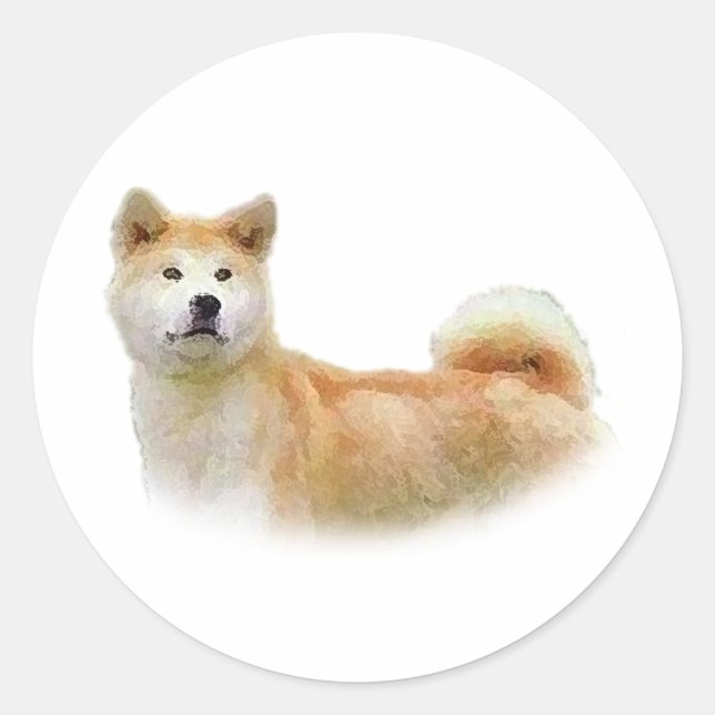 Sticker Rond Akita (Devant)