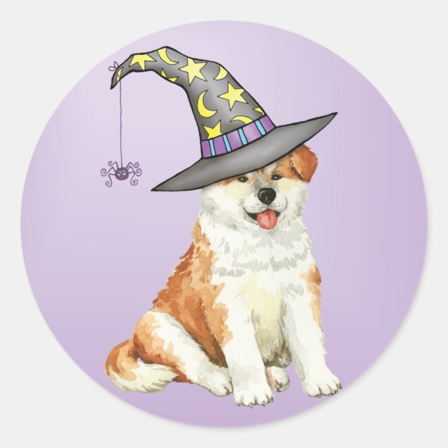 Sticker Rond Akita Witch (Devant)