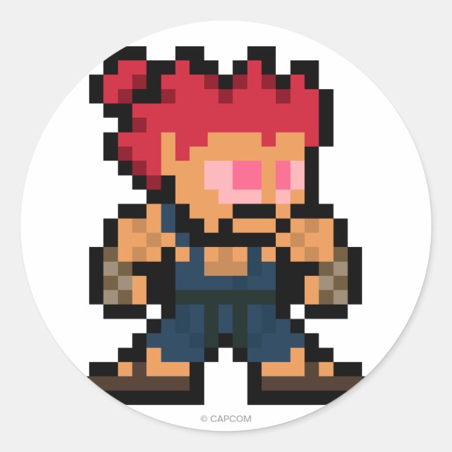 Sticker Rond Akuma 8 bits (Devant)