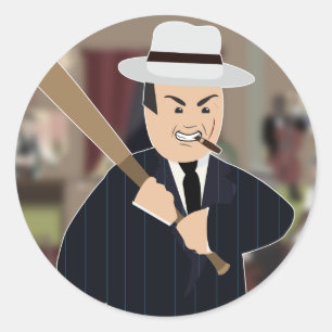 Sticker Rond Al Capone (Histoire simple)
