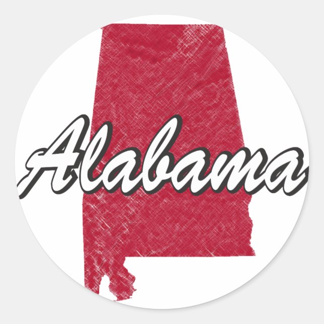Sticker Rond Alabama (Devant)