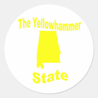 Sticker Rond Alabama : L'État de Yellowhammer
