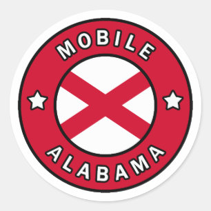 Sticker Rond Alabama mobile