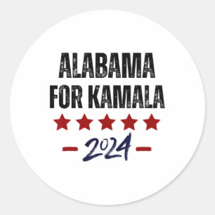 Sticker Rond Alabama Pour Kamala 2024 Dnc Kamala Harris Soutien
