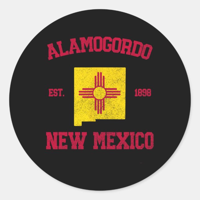 Sticker Rond Alamogordo New Mexico  (Devant)