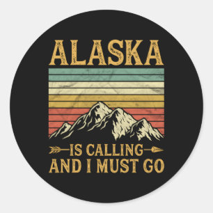 Sticker Rond Alaska