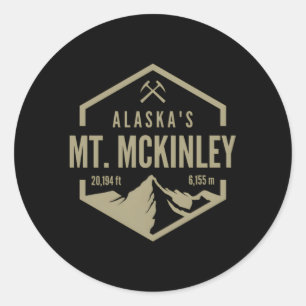 Sticker Rond Alaska Mt Mckinley