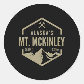 Sticker Rond Alaska Mt Mckinley