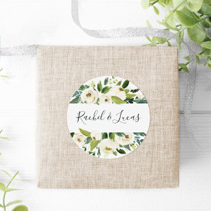 Sticker Rond Albâtre   Mariage végétal