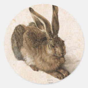 Sticker Rond Albrecht Dürer - Junger Hase (jeune lièvre), 150