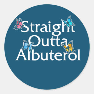 Sticker Rond Albutérol droit du thérapeute respiratoire
