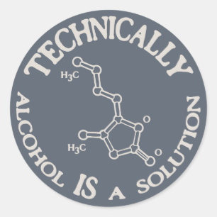 Sticker Rond Alcohol
