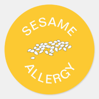 Sticker Rond Alerte allergique au sésame