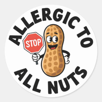 Sticker Rond Alerte contre les allergies