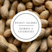 Alerte d'allergie à l'arachide noire et blanche