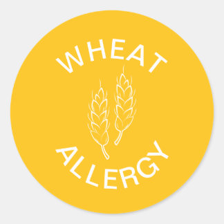 Sticker Rond Alerte d'allergie au blé