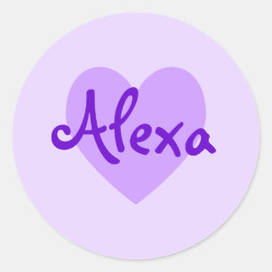 Sticker Rond Alexa en violet