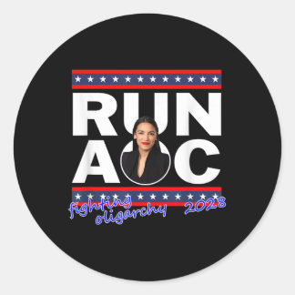 Sticker Rond Alexandria 2028 Aoc Pour Président 2028