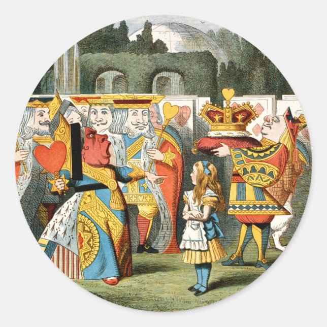 Sticker Rond Alice à Wonderland (Devant)
